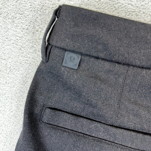 Lululemon Commission Slim-Fit Wool Pants Dark Gray Mens Size 33x28 Office - Picture 6 of 7